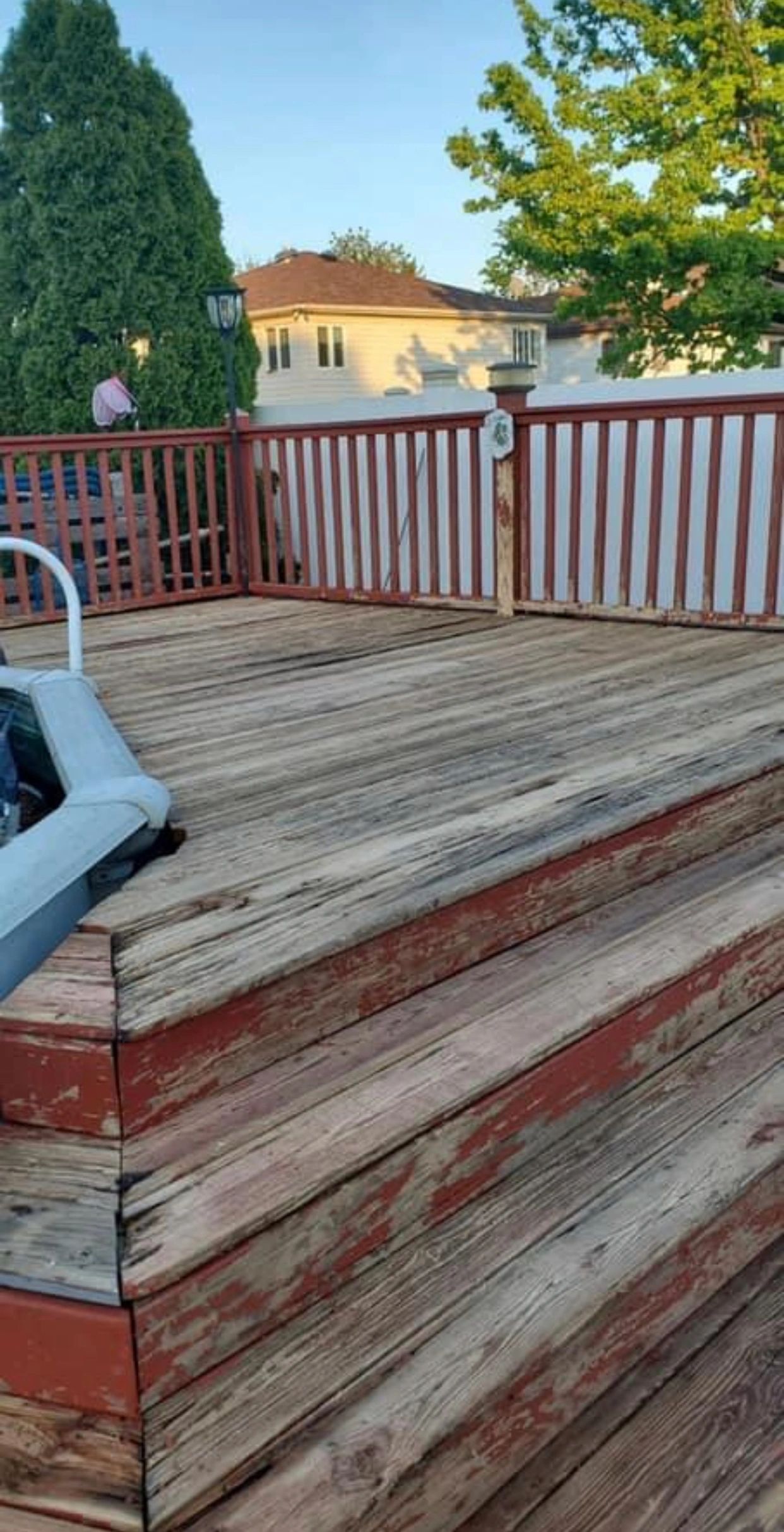 Deck and patio power washing